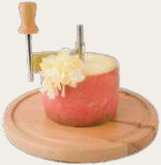 GIROLLE SUR SOCLE BOIS AVEC CLOCHE