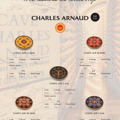 CHARLES ARNAUD Nos réserves de comté Aop COMTÉ AOP 12 MOIS