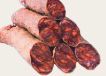 CHORIZO DE BELLOTA IBÉRIQUE JAMBON SERRANO BODEGA MOIS DÉSSOSÉ